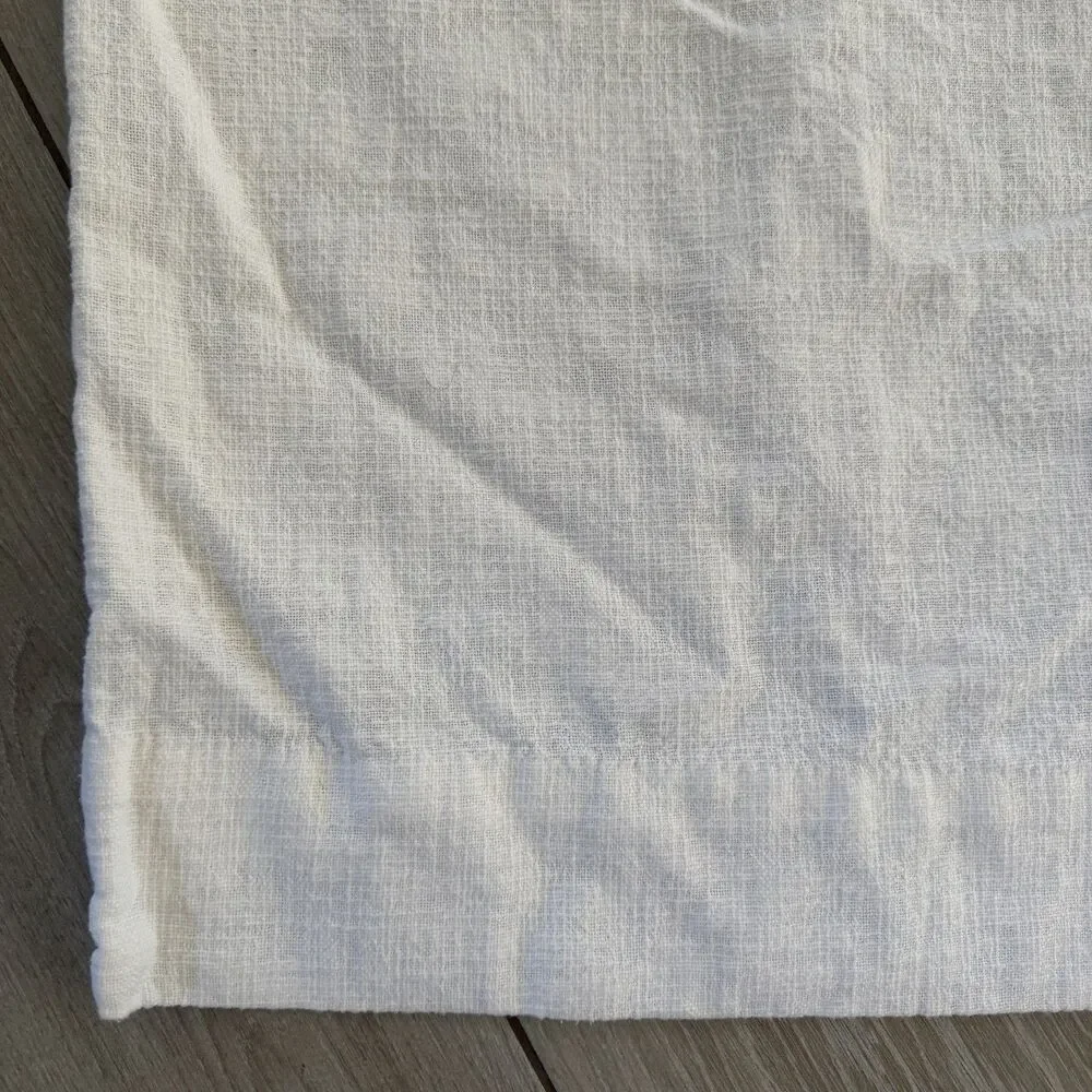 Pottery Barn Emery Drapes Set 2 White 50x 96 Curtains Blackout Lined Pole Top